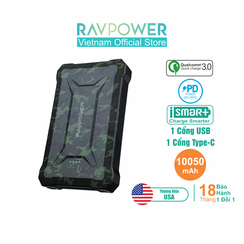 RAVpower RP-PB097 20100mAh For Macbook ( PD 45W , QC 3.0 )