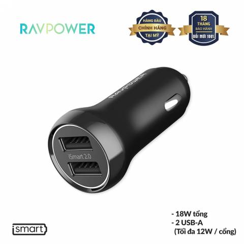 RAVPower RP-PC086 18W (2 Cổng USB iSmart)