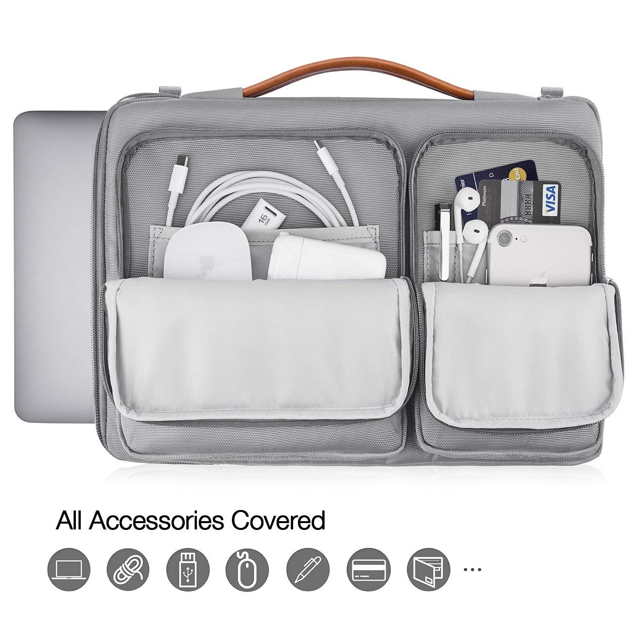 Túi Đeo TOMTOC (USA) 360* Shoulder Bags Macbook 15" - Silver (A42-E02S)