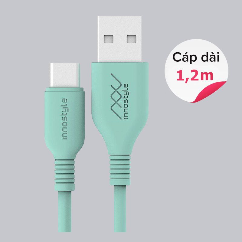 Cáp Innostyle Jazzy USB-A To USB-C 1.2M Hỗ Trợ Sạc Nhanh 15W (IAC150T)