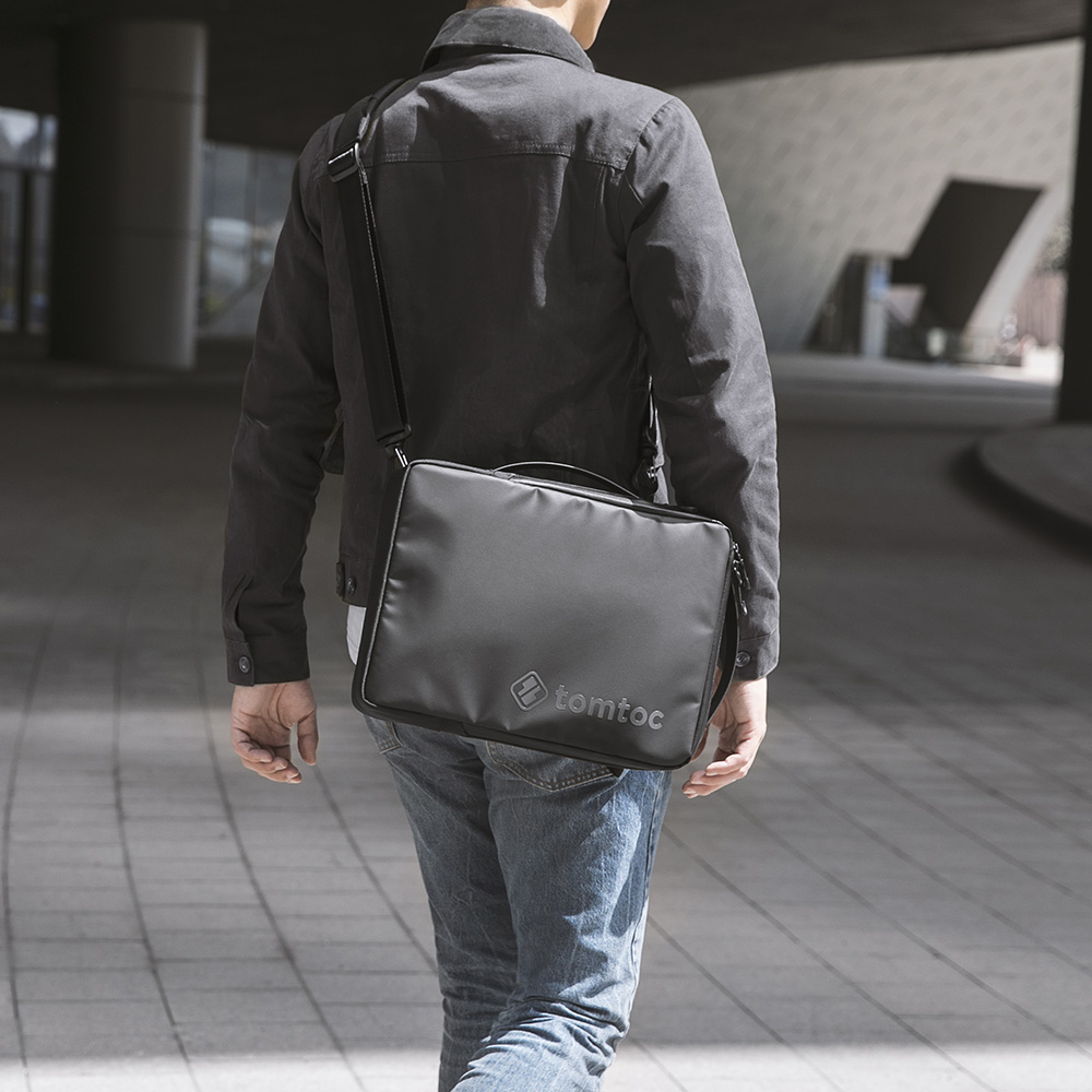 Túi Đeo Chéo Tomtoc (USA)  Urban Codura Shoulder Bags For Ultrabook 13″ - Black (H14-C01D)