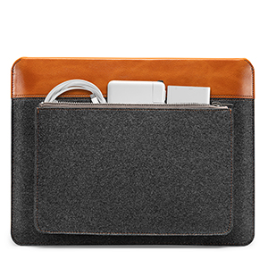 Túi Chống Sốc Tomtoc (USA) Felt & Pu Leather For Macbook 16'' Gray (H16-E01Y)