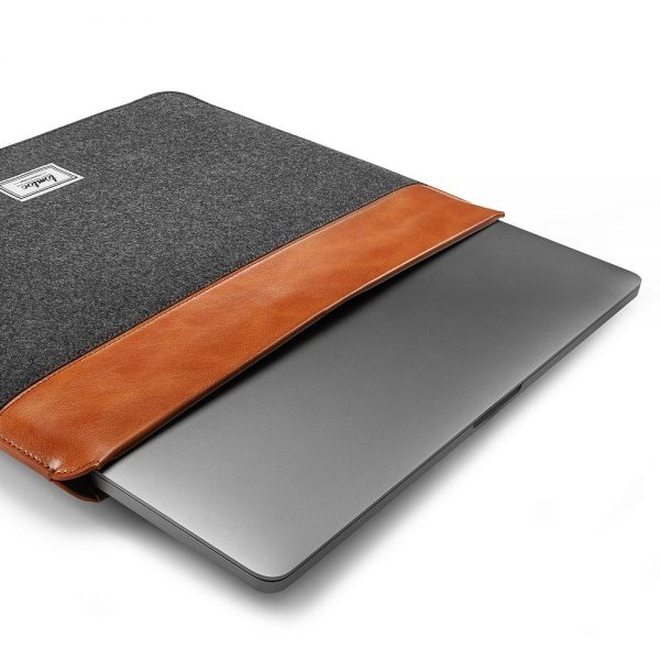 Túi Chống Sốc Tomtoc (USA) Felt & Pu Leather For Macbook Pro/Air 13'' New (H16-C02Y)