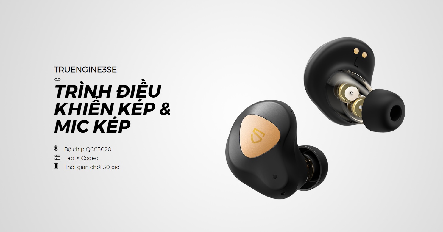 Tai Nghe True Wireless Earbuds SOUNDPEATS Truengine 3 SE Bluetooth V5.0 