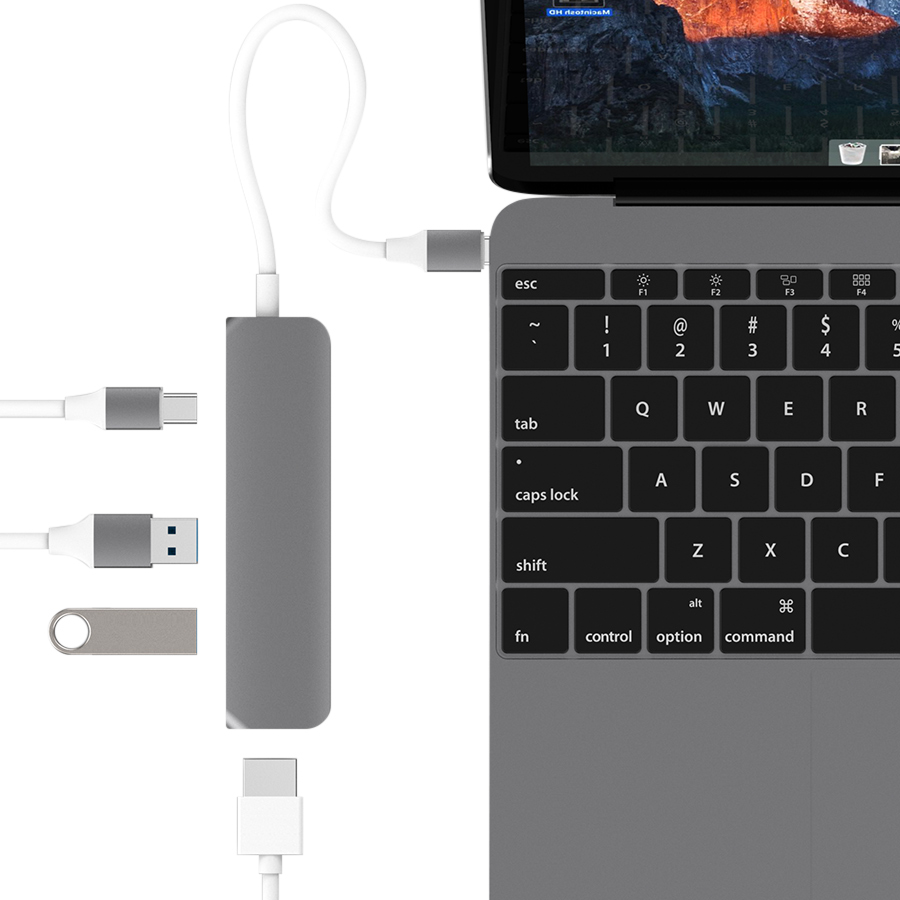 Cổng Chuyển Hyperdrive Bar 6-in-1 USB-C Hub (HD22E) For Macbook, Ipad Pro 2018, PC & Devices