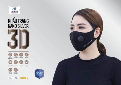 Khẩu Trang Nano Silver - 3D Kháng Khuẩn Hanvico