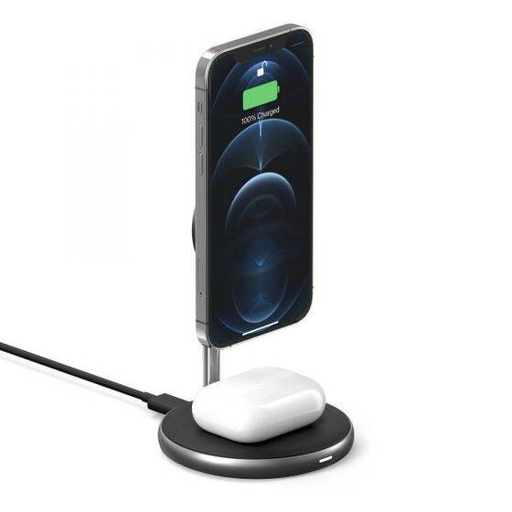 Bộ Sạc Không Dây Hyperjuice Magnetic 2 In 1 Wireless Charging Stand Iphone 12 Series & Airpods (HJ461-GR)