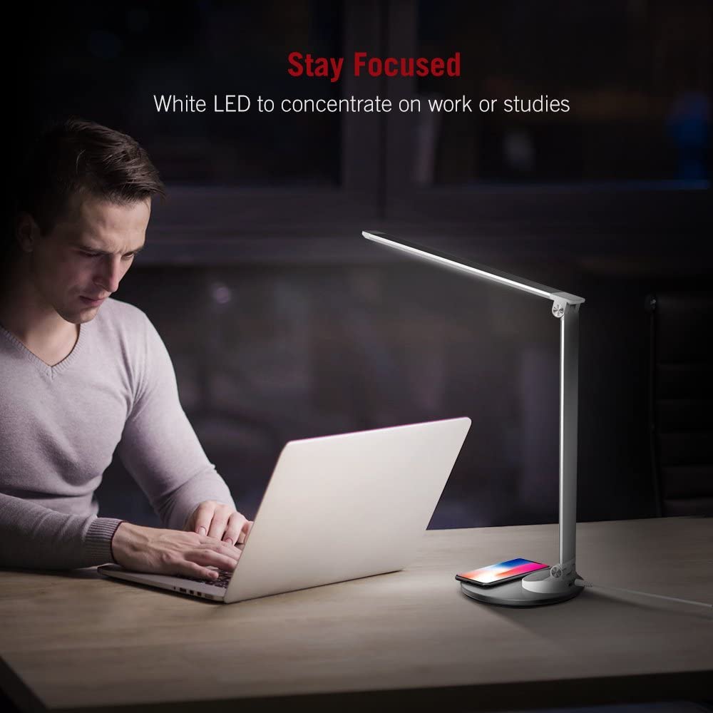 Hàng Trưng Bày - Đèn LED Chống Cận Kiêm Sạc Không Dây Taotronics TT-DL044 9W Chính Hãng