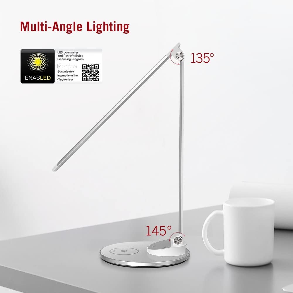 Hàng Trưng Bày - Đèn LED Chống Cận Kiêm Sạc Không Dây Taotronics TT-DL044 9W Chính Hãng