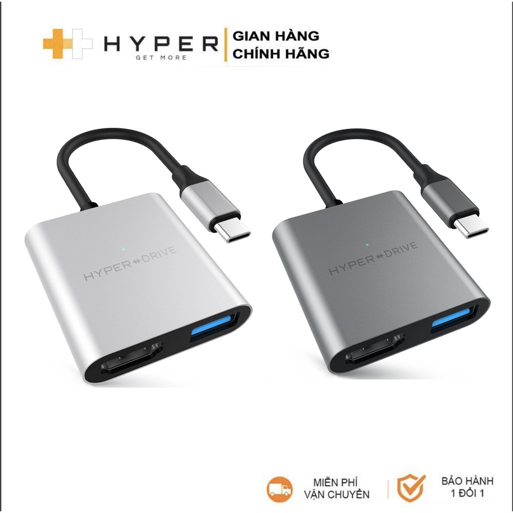 Cổng Chuyển HyperDrive 4K HDMI 3-in-1 USB-C Hub for MacBook, PC & Devices (HD259A)