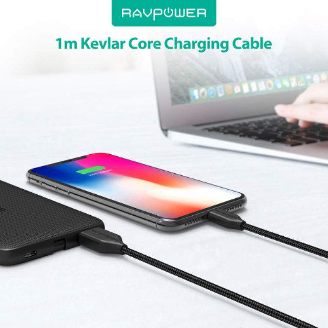 RAVPower RP-CB019 USB-A To Lightning 0,9M Chính Hãng