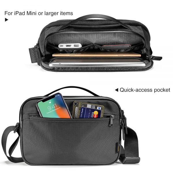 Túi Đeo Đa Năng Tomtoc (USA) Crossbody For Tech Accessories And Ipad 10.5/Pro 11 Inch/ Tablet/ Notebook 11 Inch ( H02-A01D)