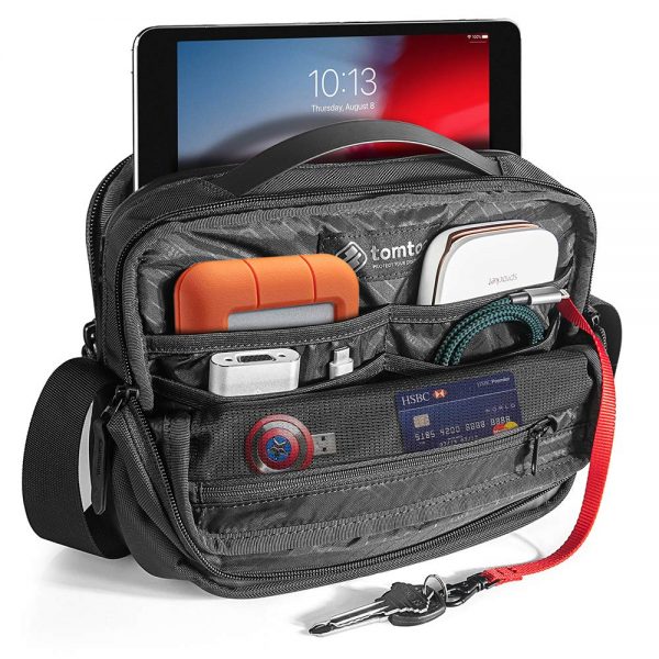 Túi Đeo Đa Năng Tomtoc (USA) Crossbody For Tech Accessories And Ipad 10.5/Pro 11 Inch/ Tablet/ Notebook 11 Inch ( H02-A01D)