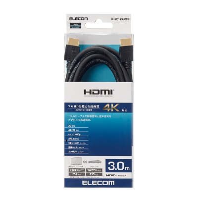 Cáp HDMI 4K2K 3D Full HD 3.0m ELECOM DH-HD14EA30BK