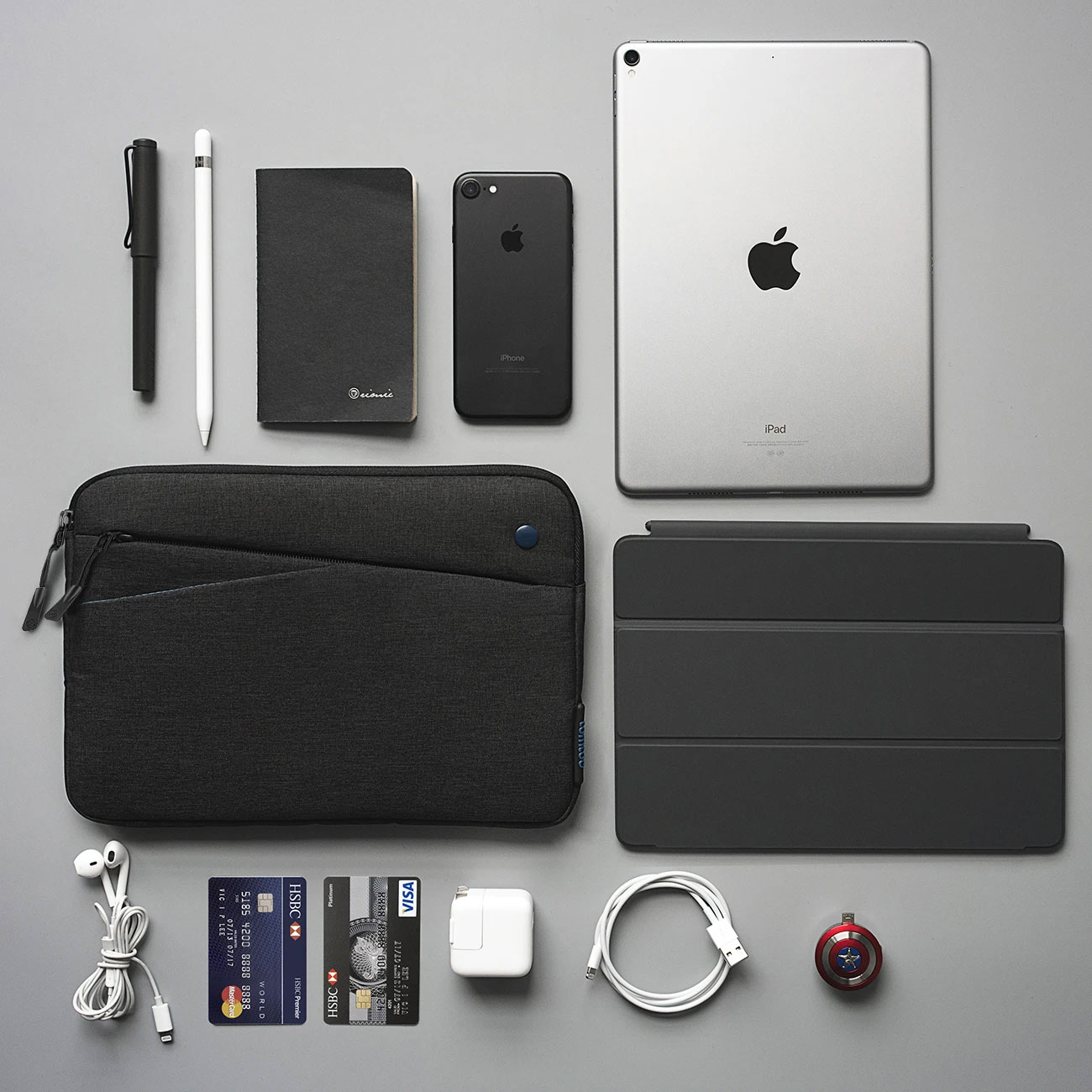Túi Tomtoc (USA) Style Macbook Air/Retina 13” - Black (A18-C01D)
