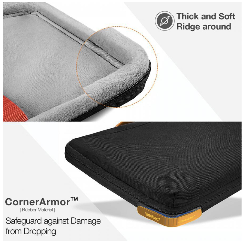 Túi Chống Sốc Tomtoc (USA) Spill-Resistant Macbook Pro 13'' - Black (A22-C02H01)