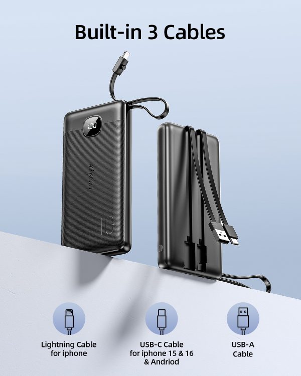 Sạc Dự Phòng Innostyle PowerGo MultiCharge 10000 Mah (Kèm 3 cáp) – IP20MC