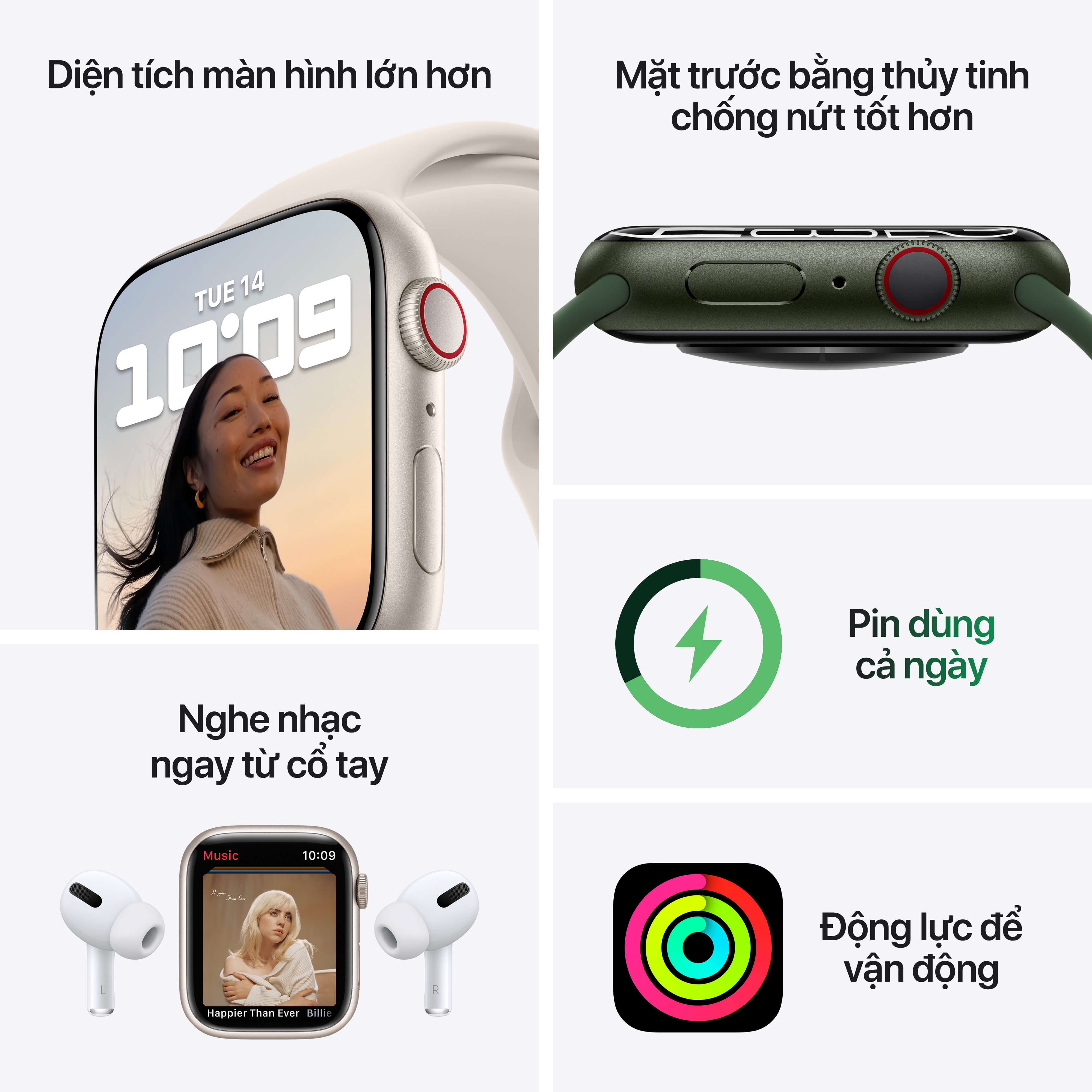 Apple Watch Series 7 45mm Nhôm (GPS+Cellular)