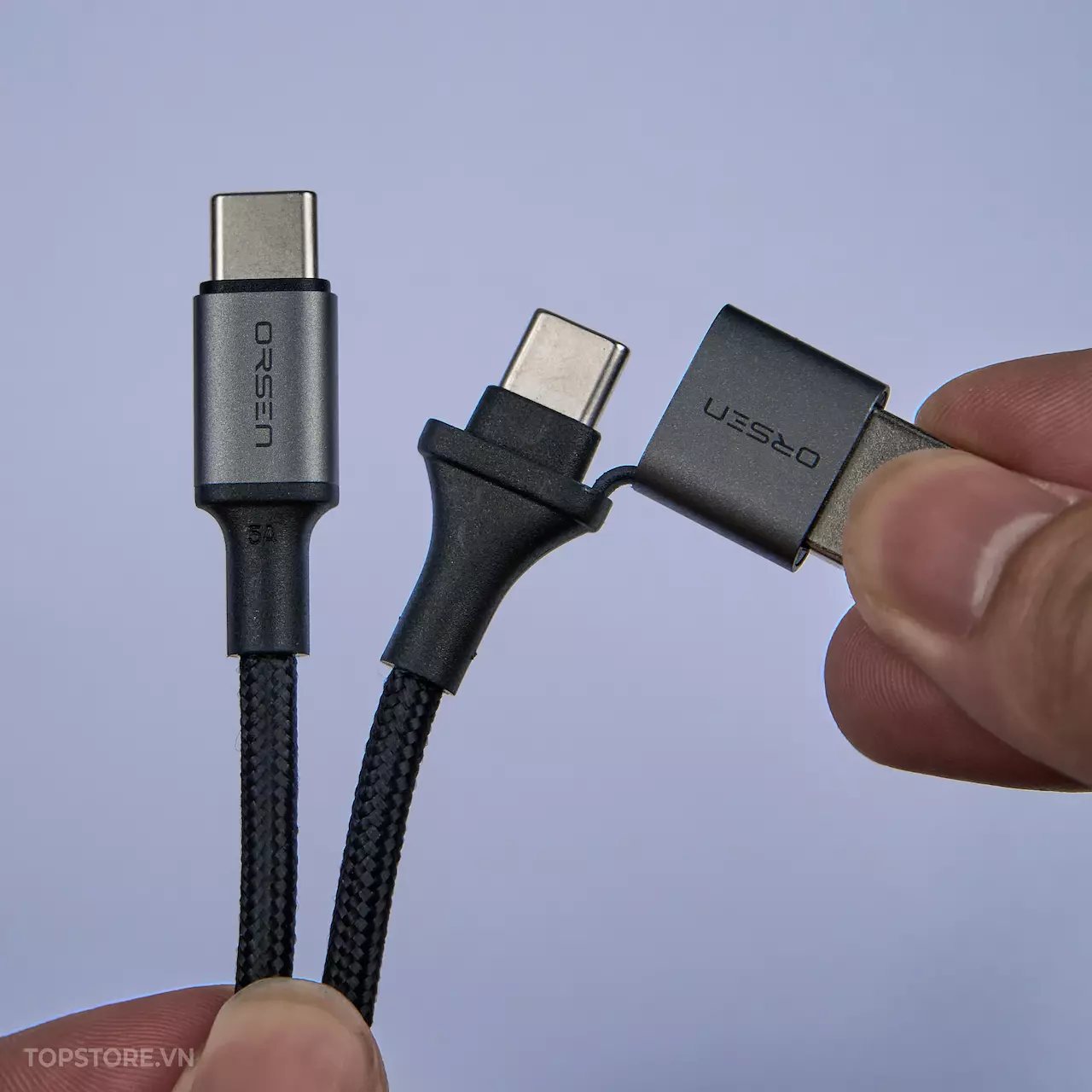 Cáp Sạc Nhanh Eloop S8 2 in 1 USB, Type-C to Type-C, PD 100W 5A