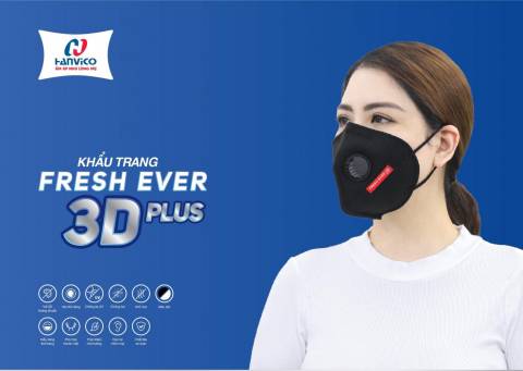 Khẩu trang Fresh Ever 3D Plus Kháng Khuẩn Hanvico