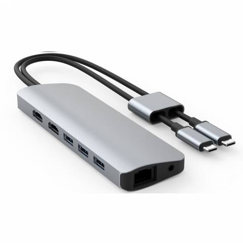 Cổng Chuyển HYPERDRIVE VIBER 10-IN-2 4K60HZ USB-C HUB FOR MACBOOK, IPADPRO, LAPTOP, SMARTPHONE (HD392)