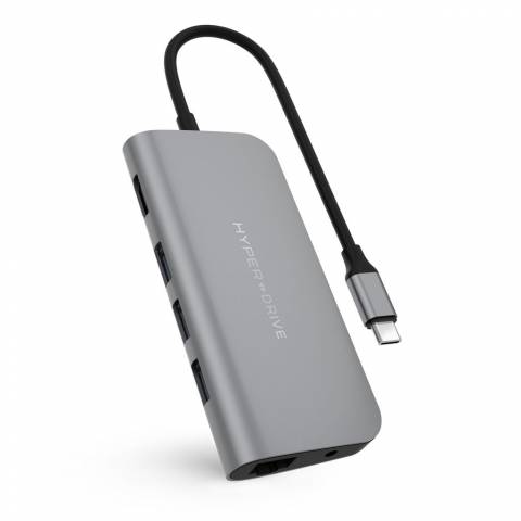Cổng Chuyển Hyperdrive Power 9-In-1 USB-C Hub For Ipad Pro 2018, Macbook, Ultrabook & USB-C Devices (HD30F)