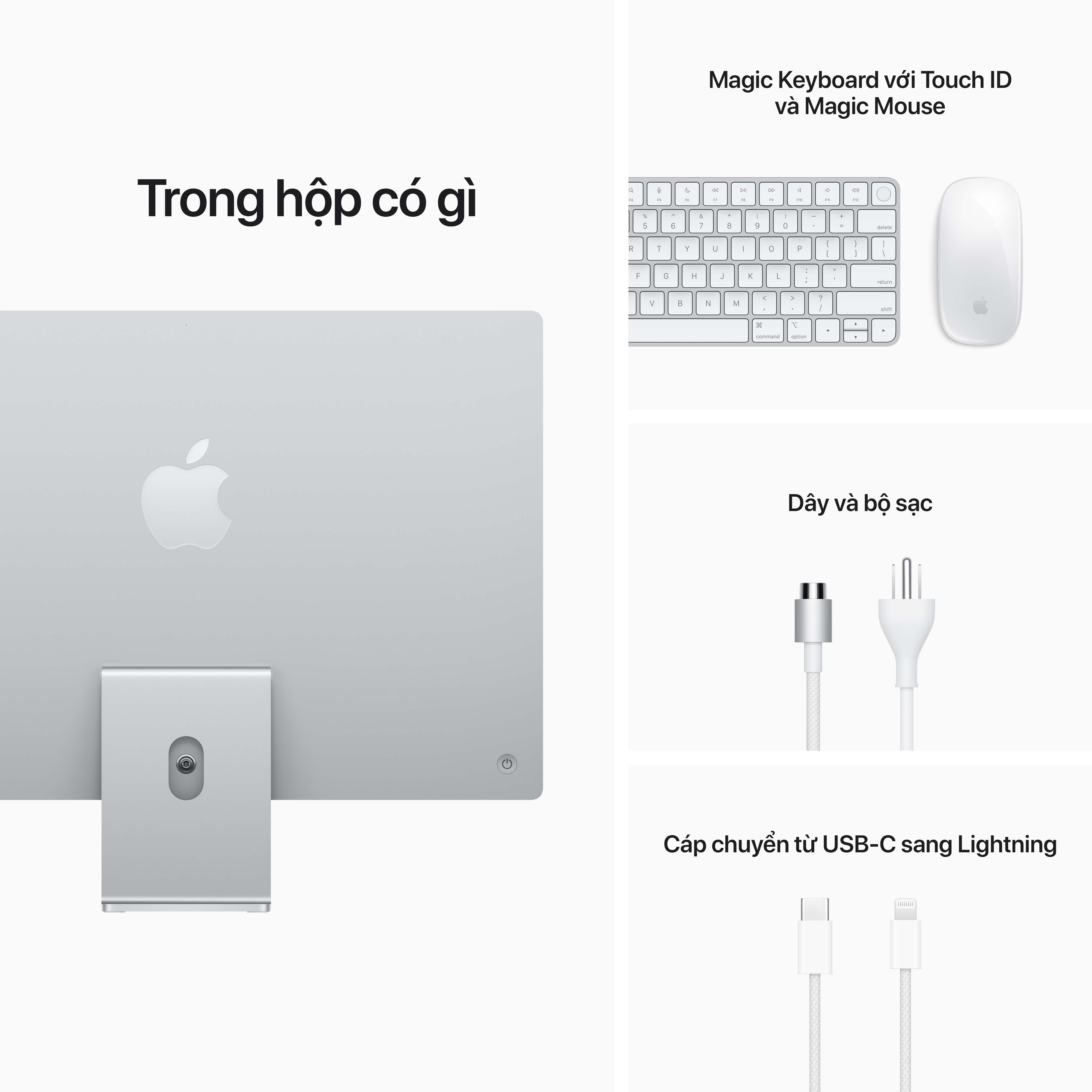 Apple iMac M1 8-Core CPU/7-Core GPU/16GB RAM/512GB SSD/24-inch-4.5K Chính Hãng