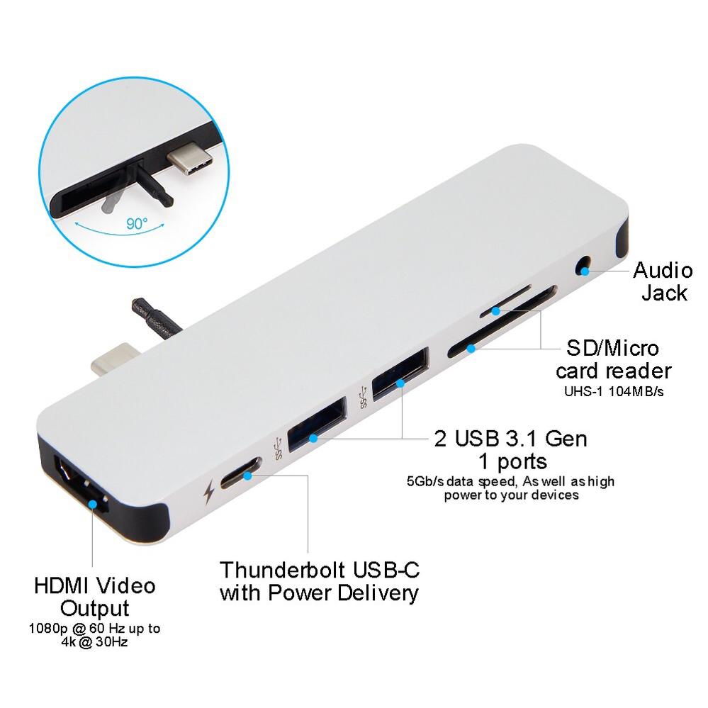 Cổng Chuyển HyperDrive SOLO 7-in-1 USB-C Hub For MacBook/PC & Devices (GN21D)