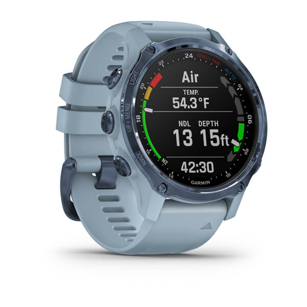 Đồng Hồ Thông Minh Garmin Descent Mk2S Mineral Blue with Sea Foam Silicone Band