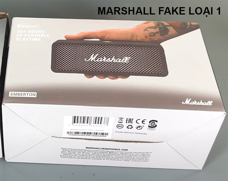Vỏ hộp loa Marshall fake