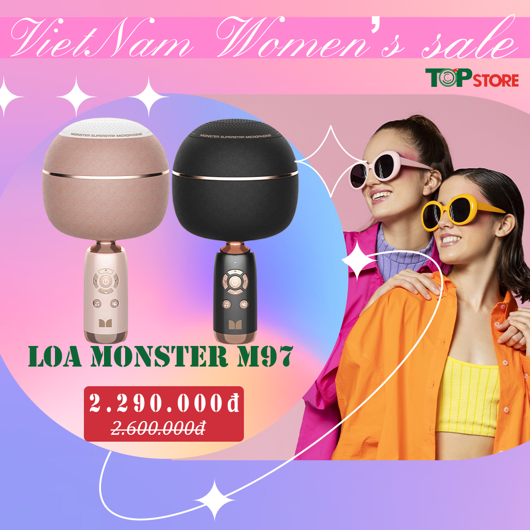 Loa bluetooth karaoke mini cầm tay Monster M97