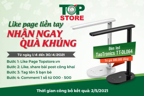 Like Page liền tay - Nhận ngay quà Khủng