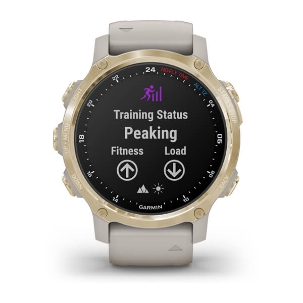 Đồng Hồ Thông Minh Garmin Descent Mk2S Light Gold With Light Sand Silicone Band