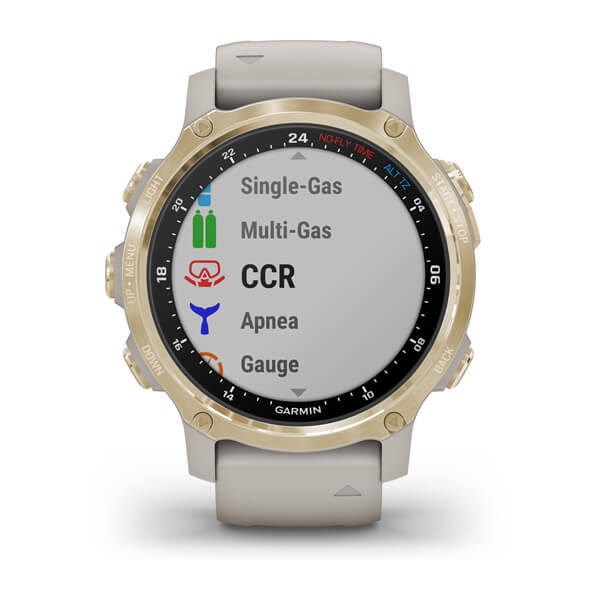 Đồng Hồ Thông Minh Garmin Descent Mk2S Light Gold With Light Sand Silicone Band