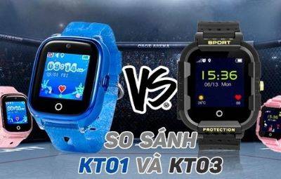 Nên mua đồng hồ thông minh  trẻ em KT01 hay KT03?
