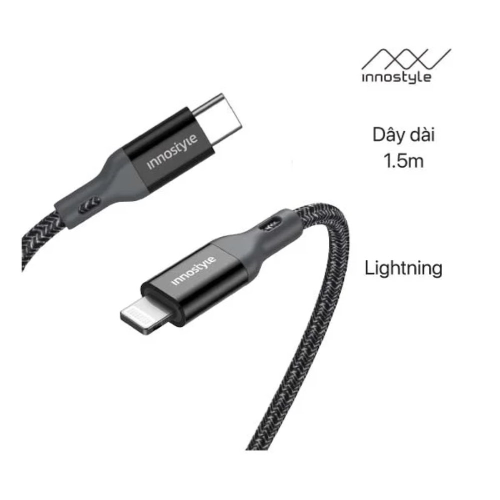 Cáp Innostyle Powerflex USB-C To Lightning MFI 1.5m 20/30/60W ICL150AL