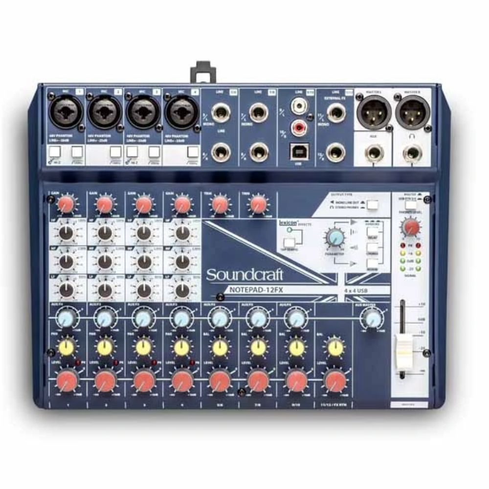 Mixer analog SOUNDCRAFT NOTEPAD-12FX - Hàng Chính hãng