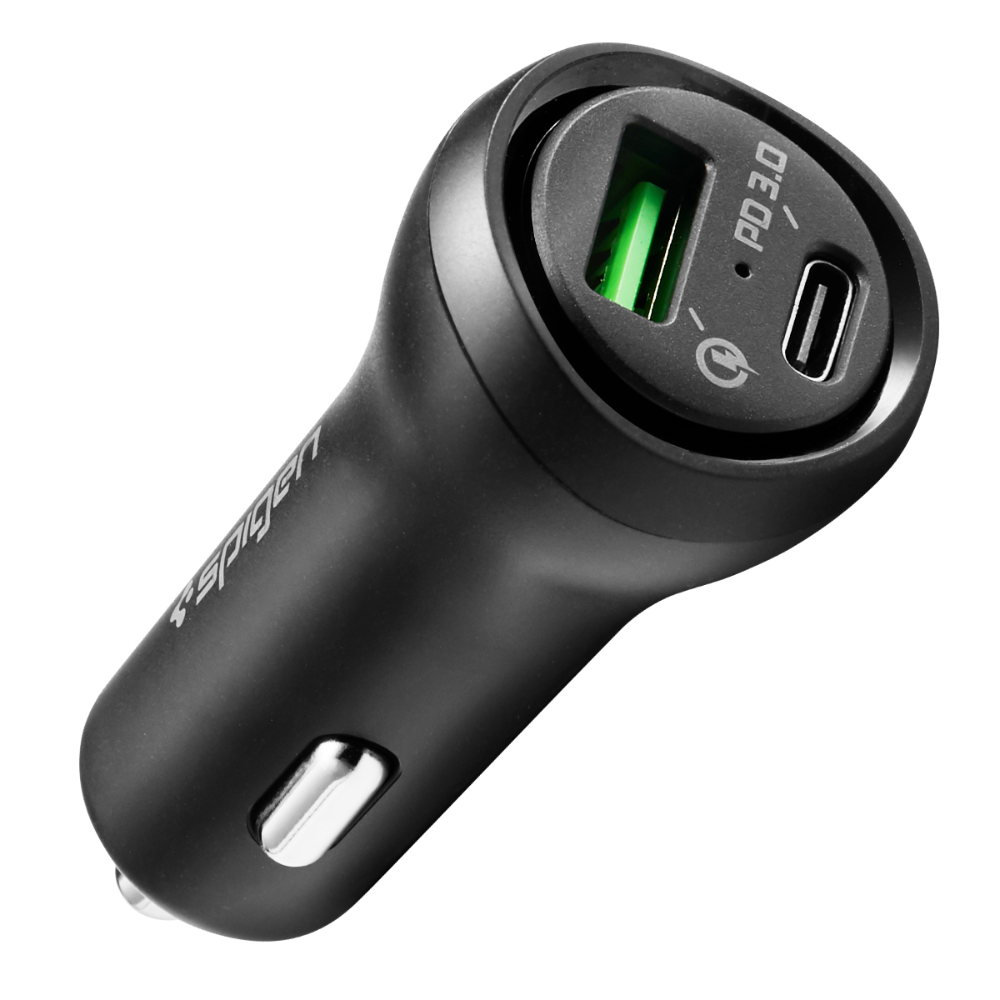 Tẩu Sạc Xe Hơi Spigen Steadiboost™ USB-C PD3.0 Car Charger (1C1A) 27W 000CP25597