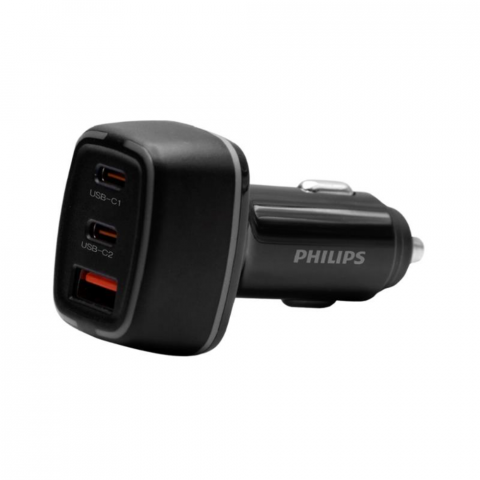 Tẩu Sạc Nhanh Ô Tô Philips DLP2557 Max Output 65W 2PD+1QC Car charger