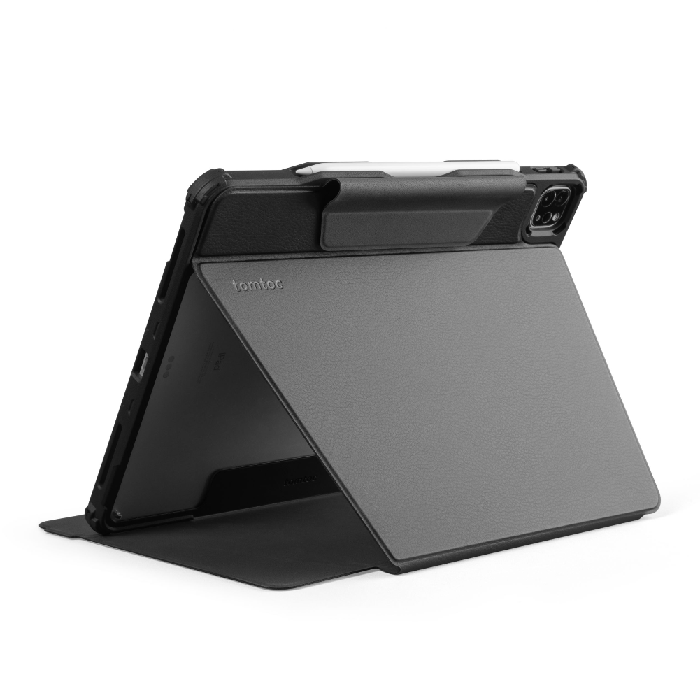 Bao Da Chống Sốc Tomtoc (USA)  2 In 1 Ultra Detachable  B57 For  Ipad Pro 12.9-Inch Leather Black  B57B1D1