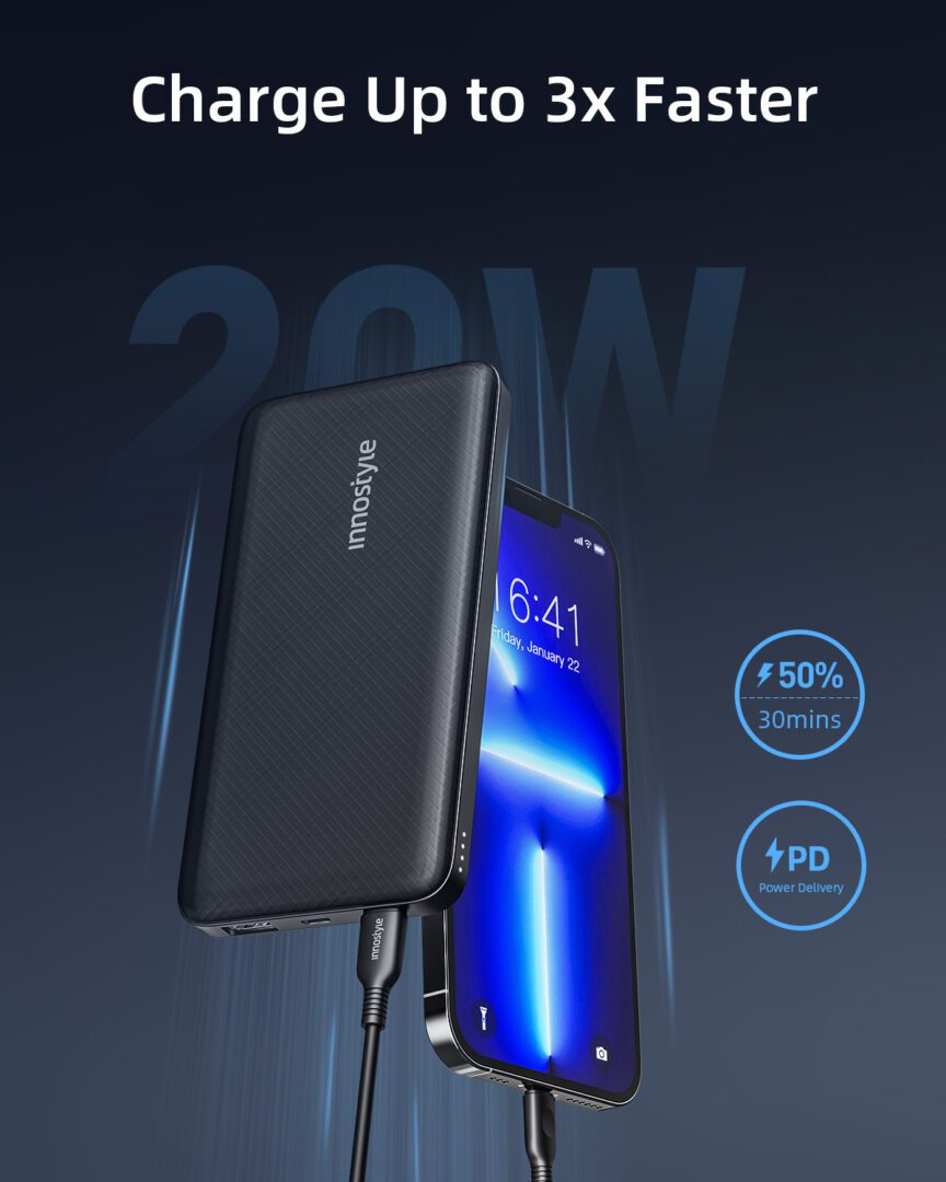 Sạc Dự Phòng Innostyle Powermax 10000 mAh PD/QC3.0 20W IP20PD