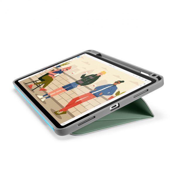 Bao Da TomToc (USA) Từ Tính  Đa Góc Smart-Tri Hỗ Trợ Sạc Không Dây Apple Pencial For Ipad Pro 11-inch Cactus (B02-003T02)