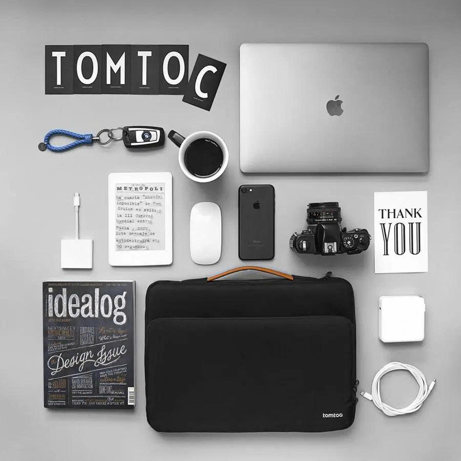 Túi Xách Chống Sốc Tomtoc (USA) Briefcase Macbook Pro 13” - Black (A14-B02H)